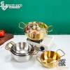 Nồi mỳ Hàn Quốc, Nồi mì hải sản kiểu dáng Hàn Quốc không có nắp đậy màu trắng hoặc vàng có hai quai cầm thuận tiện di chuyển