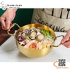 Nồi mỳ Hàn Quốc, Nồi mì hải sản kiểu dáng Hàn Quốc không có nắp đậy màu trắng hoặc vàng có hai quai cầm thuận tiện di chuyển