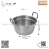 Nồi mì nắp gỗ chất liệu inox 304 cao cấp MÀU BẠC , nồi inox Hàn Quốc