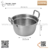 Nồi mì nắp gỗ chất liệu inox 304 cao cấp MÀU BẠC , nồi inox Hàn Quốc
