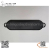 Khay gang nướng chữ nhật hình bầu dục dáng dài thân nhỏ đi kèm đế gỗ cách nhiệt