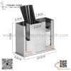 Ống đũa inox nhiều ngăn, ống đũa inox đa năng cao cấp