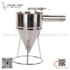 Phễu bơm sốt có hãm kèm kệ đứng,Phễu rót bột, rót sốt đa năng inox cao cấp Làm Bánh Bạch Tuộc Takoyaki, Bánh Kẹp... Pancake Batter Dispenser