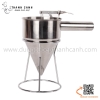 Phễu bơm sốt có hãm kèm kệ đứng,Phễu rót bột, rót sốt đa năng inox cao cấp Làm Bánh Bạch Tuộc Takoyaki, Bánh Kẹp... Pancake Batter Dispenser