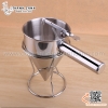 Phễu bơm sốt có hãm kèm kệ đứng,Phễu rót bột, rót sốt đa năng inox cao cấp Làm Bánh Bạch Tuộc Takoyaki, Bánh Kẹp... Pancake Batter Dispenser