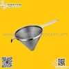 Phễu inox hình nón dạng đục lỗ tay cầm inox chuyên dụng để lọc sốt, thích hợp mô hình nhà hàng Âu
