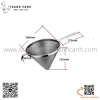 Phễu inox hình nón dạng đục lỗ tay cầm inox chuyên dụng để lọc sốt, thích hợp mô hình nhà hàng Âu