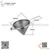 Phễu inox hình nón dạng đục lỗ tay cầm inox chuyên dụng để lọc sốt, thích hợp mô hình nhà hàng Âu