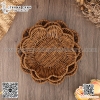 Rổ mây hình bông hoa màu nâu