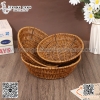Rổ mây tròn màu nâu