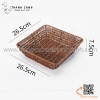 Rổ mây hình vuông màu nâu, rổ vuông giả mây cao cấp hình vuông cách điệu