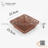 Rổ mây hình vuông màu nâu, rổ vuông giả mây cao cấp hình vuông cách điệu