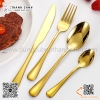 Bộ dao muỗng nĩa cao cấp mạ vàng sang trọng, bộ dao thìa dĩa inox màu vàng kiểu Ý cao cấp độc đáo