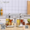 Bộ gia vị để bàn 2/3/4 chi tiết, Bình gia vị thuỷ tinh nhà hàng bếp ăn