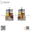 Bộ gia vị để bàn 2/3/4 chi tiết, Bình gia vị thuỷ tinh nhà hàng bếp ăn