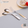 Set dao muỗng nĩa STAR DIAMOND chất liệu inox 304 cao cấp, thân phủ vàng cách điệu
