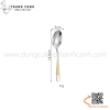 Set dao muỗng nĩa STAR DIAMOND chất liệu inox 304 cao cấp, thân phủ vàng cách điệu