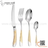 Set dao muỗng nĩa STAR DIAMOND chất liệu inox 304 cao cấp, thân phủ vàng cách điệu