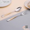 Set dao muỗng nĩa STAR DIAMOND chất liệu inox 304 cao cấp, thân phủ vàng cách điệu