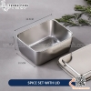 Bộ hộp lạnh , hộp đựng thực phẩm, thức ăn bằng inox có nắp đậy inox 304 cao cấp