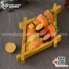 Khay sushi hình thoi vân gỗ 3 kích thước khác nhau SL130. SL131. SL132