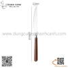 Bộ dao thìa dĩa thân gỗ cán tròn, set dao muỗng nĩa thân gỗ cao cấp