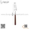Bộ dao thìa dĩa thân gỗ cán tròn, set dao muỗng nĩa thân gỗ cao cấp