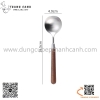 Bộ dao thìa dĩa thân gỗ cán tròn, set dao muỗng nĩa thân gỗ cao cấp