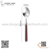 Bộ dao thìa dĩa thân gỗ cán tròn, set dao muỗng nĩa thân gỗ cao cấp