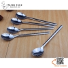 Thìa inox Hàn Quốc cán dẹt miệng tròn dài ~21cm ĐK 4cm