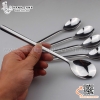 Thìa inox Hàn Quốc cán dẹt miệng tròn dài ~21cm ĐK 4cm