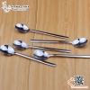Thìa inox Hàn Quốc cán dẹt miệng tròn dài ~21cm ĐK 4cm