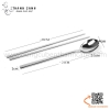 Thìa inox Hàn Quốc cán dẹt miệng tròn dài ~21cm ĐK 4cm