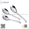 Thìa inox cong màu trắng và màu vàng, thìa súp đầu tròn inox 304 cao cấp
