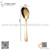Thìa inox cong màu trắng và màu vàng, thìa súp đầu tròn inox 304 cao cấp