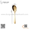Thìa inox cong màu trắng và màu vàng, thìa súp đầu tròn inox 304 cao cấp