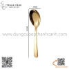Thìa inox cong màu trắng và màu vàng, thìa súp đầu tròn inox 304 cao cấp