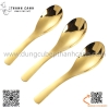 Thìa phở cong màu vàng, thìa súp inox 304 cao cấp
