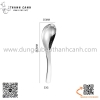 Thìa súp inox, thìa phở cán cong màu trắng,muỗng súp inox 304 cao cấp