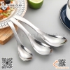Thìa súp inox, thìa phở cán cong màu trắng,muỗng súp inox 304 cao cấp