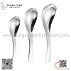 Thìa súp inox, thìa phở cán cong màu trắng,muỗng súp inox 304 cao cấp