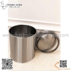 Thùng rác inox nắp lật cao cấp,thùng rác inox tròn