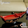 Thuyền đỏ đen sơn mài chất liệu nhựa ABS cao cấp, thuyền bày gỏi cá hồi, sushi, sashimi phong cách Nhật Bản