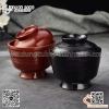 Bát súp miso nhựa melamine có nắp đậy ,Bát súp nhựa có nắp phong cách nhật bản