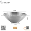 Bát Mỳ Udon inox hai lớp, Bát Ăn Mì Trộn, Tô Ăn Mì Ramen Hai Lớp MÀU INOX TRẮNG