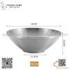 Bát Mỳ Udon inox hai lớp, Bát Ăn Mì Trộn, Tô Ăn Mì Ramen Hai Lớp MÀU INOX TRẮNG