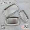 Đĩa inox Hàn Quốc, dĩa inox gà rán Hàn Quốc hình thuyền màu bạc