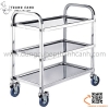 Xe đẩy dọn bàn 3 tầng inox, xe đẩy inox 3 tầng