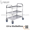 Xe đẩy dọn bàn 3 tầng inox, xe đẩy inox 3 tầng