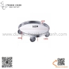 Đế chậu inox có bánh xe di chuyển, kệ để nồi có bánh xe hình tròn thông minh